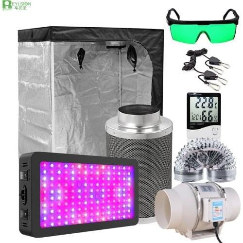 BEYLSION 4/5/6/8 Inch Centrifugal Fans Activated Carbon Air Filter Grow Light Lamps Set Growbox Grow Tent Full Kit For Plant