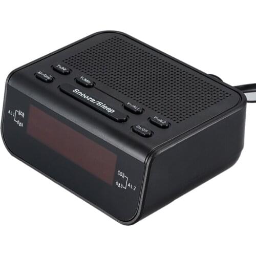 New Multifunction Digital LED Display FM Radio Alarm Clock Snooze Sleep Timer LED Clock Electronic Desktop Alarm Clock