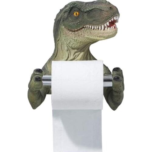 Tissue Box Creative Resin Wall Rack Toilet Paper Holder Cartoon Dinosaur Towel Rack Bedroom Roll Holder LBShipping