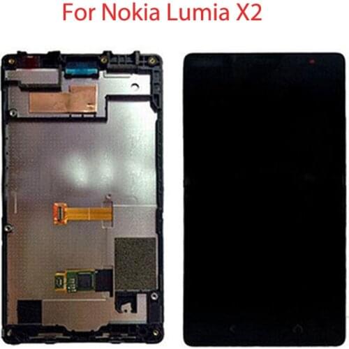 Original For Nokia Lumia X2 LCD Display with Touch Screen Digitizer LCD Assembly with frame Free Shipping