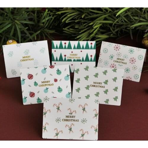 5pcs New Merry Christmas Greeting Cards Kids Mini Christmas Gift Cards New Year Postcard Gift Card Xmas Party supply