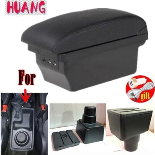 Armrest box for Ford Ecosport center console storage box cup holder ashtray spare parts car modified interior leather armrest