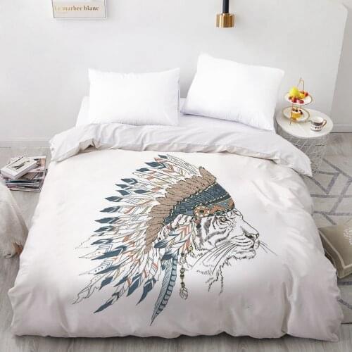 1 Pcs 3D Printed The King Tiger Duvet Cover 240x220 King Size Printing NO Pillowcases And NO Sheets Home Textiles Comforter