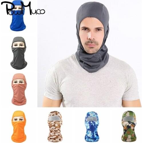 Powmuco Unisex Outdoor Sport Breathable CS 1 Hole Full Face Mask Hat Running Fishing Hiking Headwear Motorcycle Bicycle Caps