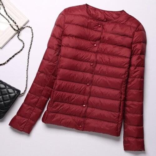 Autumn Winter Lightweight Down Jacket 2020 New Women Short Warm Liner White Duck Down Outerwear Plus size Casual Parka Overcoat