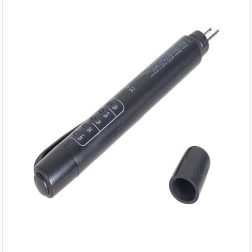 Brake Fluid Tester Pen, Hydraulic Fluid Liquid Oil Moisture Analyzer with 5 LED Indicators, Auto Brake Diagnostic Testing Tool