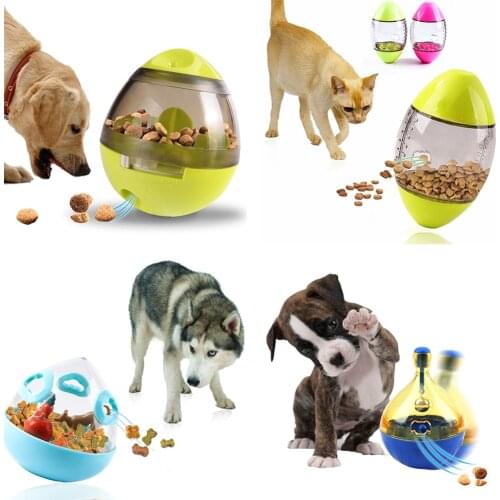 Pet Leakage Food Ball Cats Dogs Tumbler Feeders Automatic Funny Feeding Balls Interactive Toys Puppy Training Exercise Fun Bowls