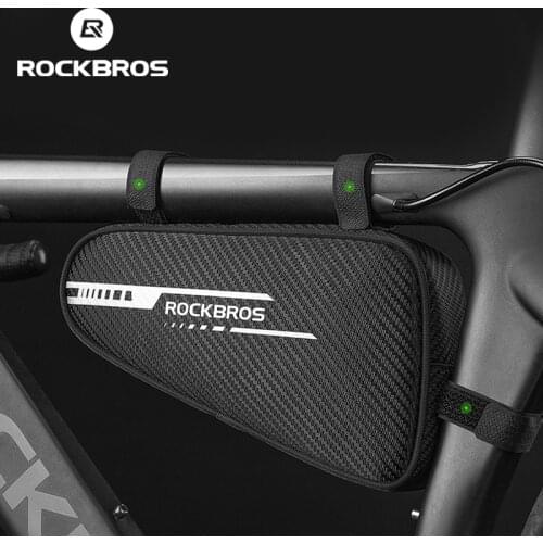ROCKBROS Bicycle Bag Cycling Reflective Bag Triangle Pouch MTB Bike Top Tube Front Frame Holder 1.2L Bags Bycicle Accessories