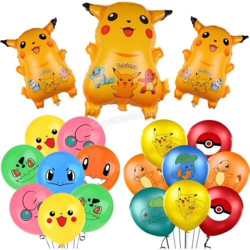 Pokemon Balloon Dream Theme Party Decoration Supplies Pikachu Balloon Set Kid Birthday Party Pocket Elf Combination Balloon Gift