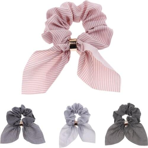 Women Wide Elastic Hair Band Ties Rabbit Ear Style Hair Thick Scrunchies for Women Girls Ponytail Holder Hair Accessories