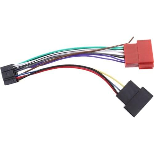 Wire Harness Adaptor Radio ISO Standard Connector Adapter 16 Pin Plug Cable Car Wire Cable Adapter