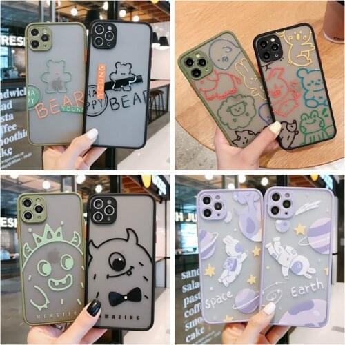 2020 Funny Cute cartoon Protective Phone Case For iPhone 8 7 6 6s Plus 11pro Soft Case For iPhone XS Max X 10 XR Cover Coque