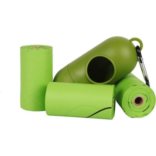 3 Rolls with 1 Dispenser Corn starch 100% biodegradable and compostable dog poop bags Earth-Friendly Dog Waste Bags