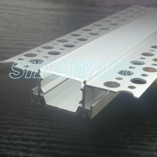 5 x 2m Plaster trimless Drywall Led Aluminum profile channel for led strip housing SDW063