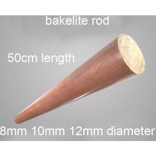 8mm 10mm 12mm dia. sulated bakelite rod Insulation round bar Phenolic laminated rod heat resistant muslin Bakelite solid bars