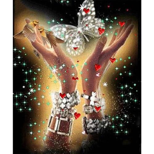 New product 5D Diy diamond painting cross stitch "Butterfly Bird" home decoration full rhinestone inlaid diamond embroidery