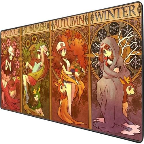 XGZ Cartoon Anime large game mousepad computer large size xl 2xl rubber table mat notebook keyboard pad non-slip lock edge