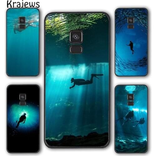 Krajews Scuba Diving Diver Phone Case Cover For Samsung Galaxy S5 S6 S7 edge S8 S9 S10 E lite S20 plus ultra Note funda