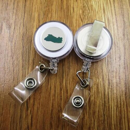 El Salvador ID Badge Reel for Docter Nurse Teacher Student retractable recoil id badge holder work fun