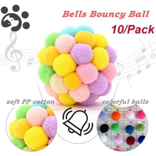 Cat Toy Cotton Interactive Chew Dog Toy for Cat Pet With Bell Ball Shape Toys Handmade Outdoor Training Toys for DogTY0150-10
