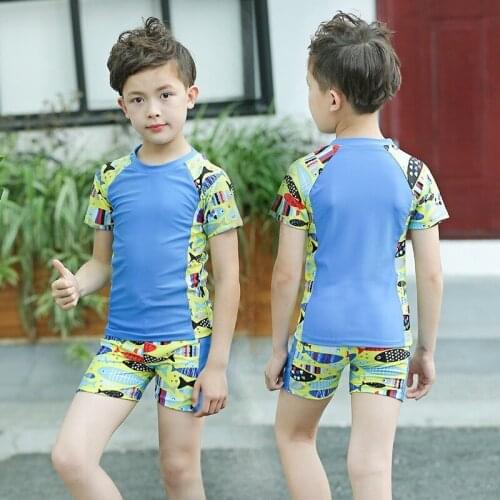 Summer Body suit Two Piece Trunks Baby Swimsuit Boy Swimwear Bathing suit Children Beachwear for teenagers
