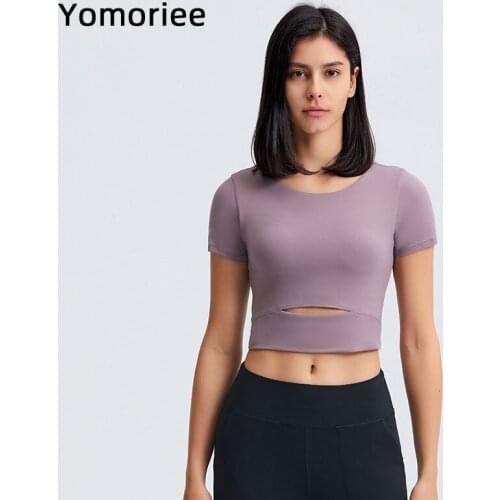 Summer 2021 Slimming Yoga T-shirt Women Blouses Running Sports Fitness Clothes Short Sleeve Crop Top Workout Sexy Active Wear