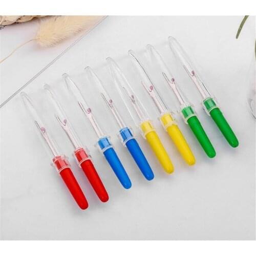 Hot 1000pcs/lot Plastic Handle Craft Thread Cutter Seam Ripper Stitch Unpicker Sewing Tool Cross-Stitch Sewing Thread Remover