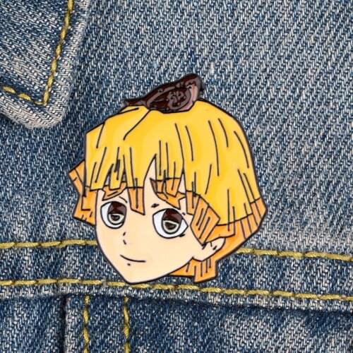 LT628 Japanese Anime Icons Demon Slayer Enamel Pins and Brooches Fashion Lapel Pin Backpack Bags Badge Gifts Decoration Jewelry