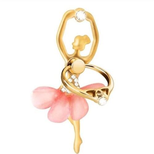Ballet Dancer Metal Finger Ring Smartphone Stand Holder Mobile Phone Holder Stand For iPhone Xiaomi Huawei All Smart Phone
