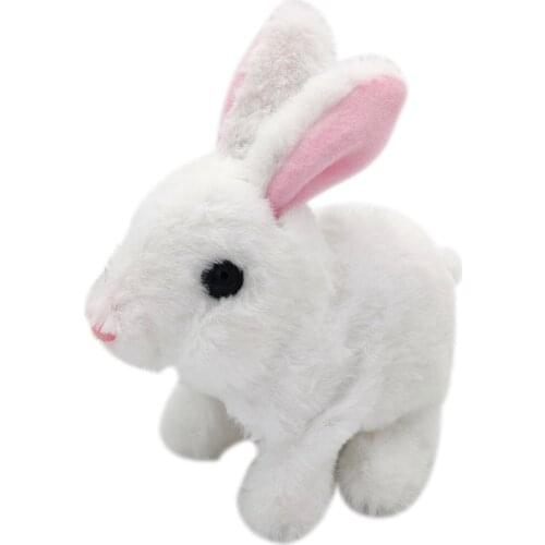 Simulation Cute Bunny Electric Plush Toy Bounce Bunny Non-toxic Materials Plush Toy Safe and Fun for Children Toys for Children
