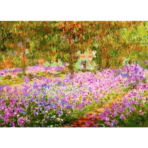 DIY Painting Acrylic Paint By Numbers Painting Kit Home Wall Living Room Bedroom Decoration Pink Tulips