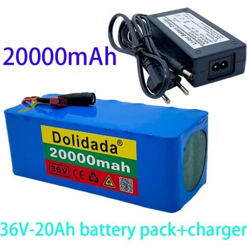Original 36V battery 10S4P 20Ah battery pack 1000W high power battery 42V 20000mAh Ebike electric bike BMS+42V2A Charger