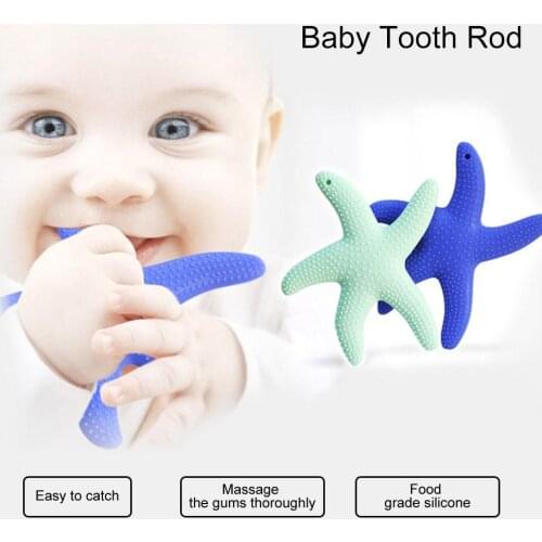 Cartoon Starfish Silicone Infant Soothing Teether Baby Tooth Chew Teething Toy