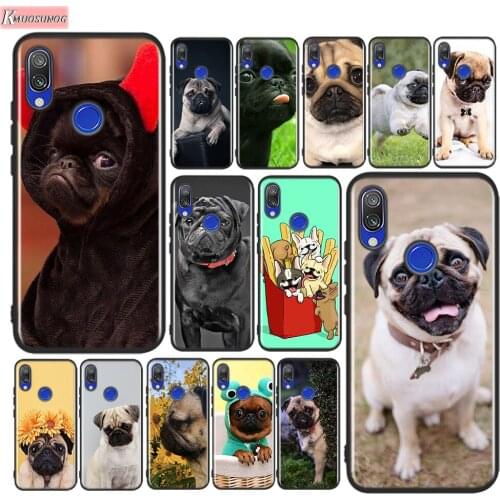 Silicone Cover Puppies Cubs Pug Dogs For Xiaomi Redmi 9A 9C Note 9 9S Pro Max 8T 8 7 6 5 Pro 5A 4X 4 Prime Phone Case