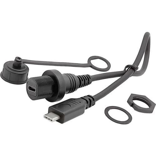 USB-C IP67 Waterproof Cable type-c IP 67 Male to Female Panel Mount Water Proof Connector Extension cord
