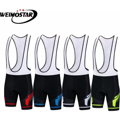 Weimostar Men Cycling Shorts Pro Bike Team 3D Gel Padded Coolmax Outdoor MTB Riding Shockproof breathable Bib Bicycle Shorts