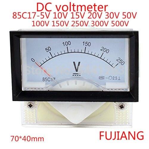 85C17-5V10V15V20V30V50V100V150V250V Class 2.5 Pointer type DC voltmeter Analog Voltage Panel Meter