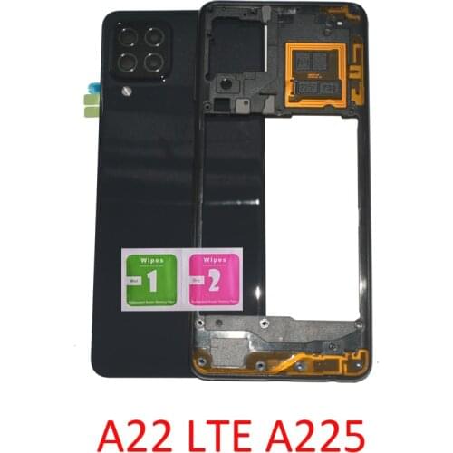 Middle Frame Back Cover For Samsung Galaxy A22 LTE A225F A225M A225 Original Phone New Housing Chassis With Rear Cover Panel