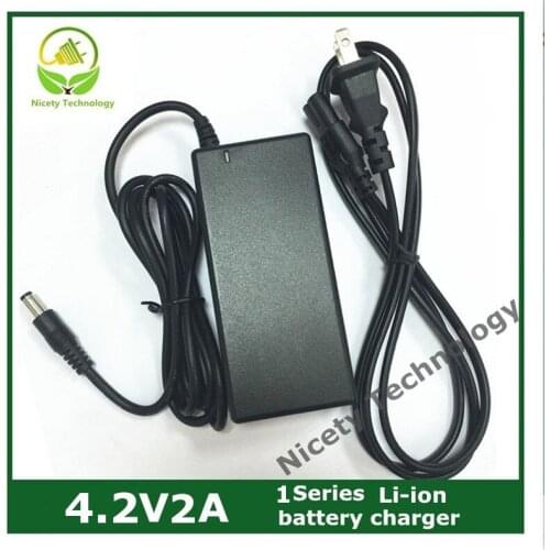 Li-ion Li-polymer charger Lithium battery charger 4.2V2A rechargeable charger For 1 serie of li- ploymer lithium battery
