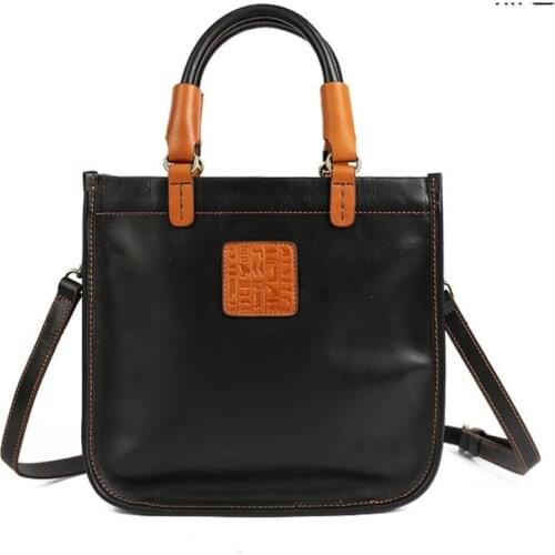 Women Handbag Genuine Leather Handmade Bag,Vintage Top tote Shoulder Bags Handbag Crossbody Bags 2021 Fashine New Style