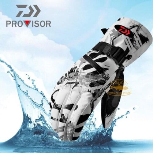 Womens Cold and Windproof Riding Motorcycle Gloves DAIWA Fishing Hat Winter Men Outdoor Plus Velvet Thick Warm Ski Gloves