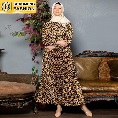 Latest Printing Satin Elegant Pleated Design Morroca Islamic Clothing Long Maxi Muslim Casual Women Dresses Abaya For Women