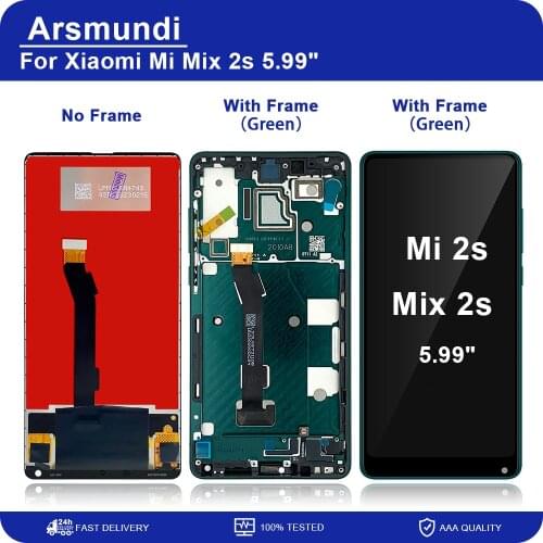 5.99" New For Xiaomi Mi Mix 2S LCD Display Touch Screen Digitizer Assembly With Frame Replacement Parts For mi mix2S lcd