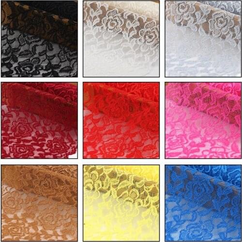 1Meter/Lot 17cm Hollow Out Floral Embroidered Stretchy Lace Tape DIY Apparel Sewing Fabric Garment Home Textile Accessories Lace