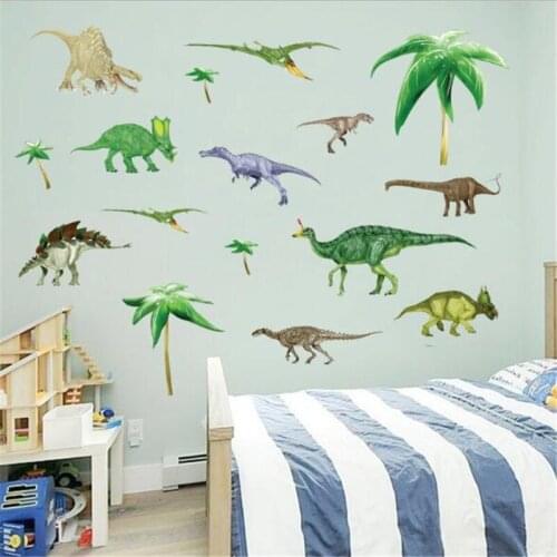 1PCS 3D Color Dinosaur Wall Sticker DIY For Kids Boy Baby Room Nursery Bedroom Living Room Decoration Mural 50*70cm