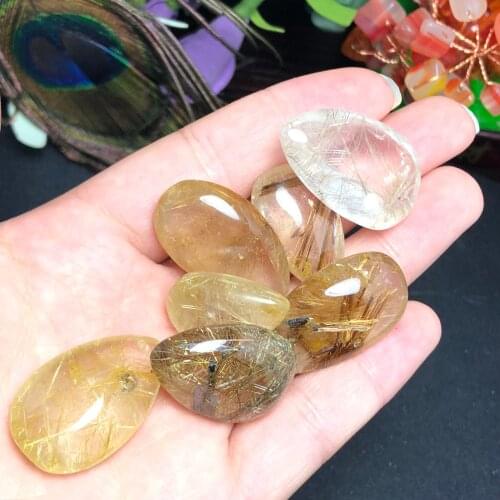 1Pcs Pure natural hair crystal small pendant, you can free punching beautiful decoration