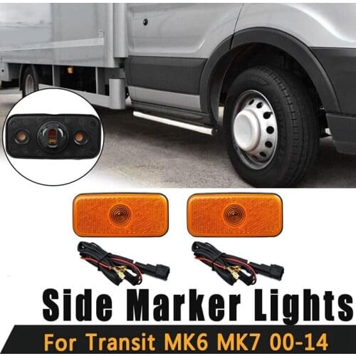 2PCS Side Marker Light with Wire Harness for Ford Transit MK6 MK7 2000-2013 1671689 VYC15-5034-AC