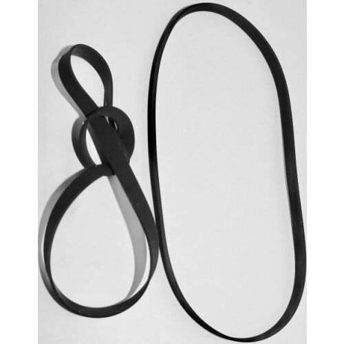 2Pieces Fold Length:160mm Width:3mm Thickness:0.6mm Opener Phonograph Audio Drive Belt Transmission Flat Belt
