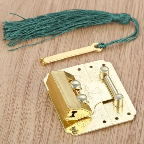 2Pcs Vintage Antique Lock Zinc Alloy Chinese Old Lock Retro Keyer Padlock Jewelry Wooden Box Drawer Padlock Lock 33*18mm