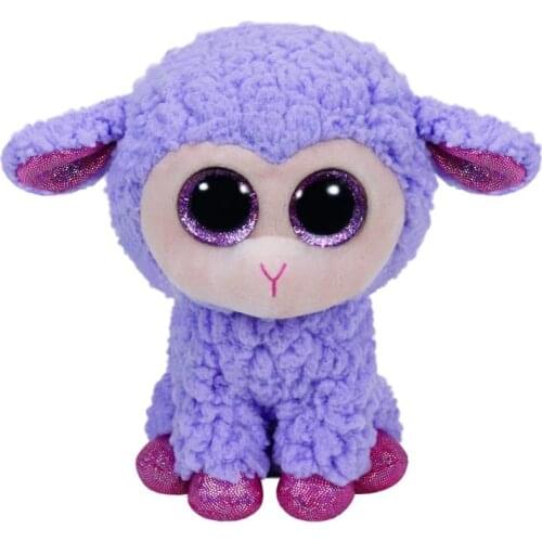 25cm Ty Big Eyes Stuffed Peas Plush Animal Lavender The Lamb Collection Doll Daria Babs Twinkle Sheep Childrens Birthday Gift